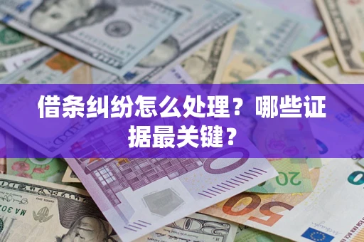 北京借条纠纷怎么处理？哪些证据最关键？