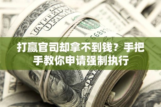 北京打赢官司却拿不到钱？手把手教你申请强制执行