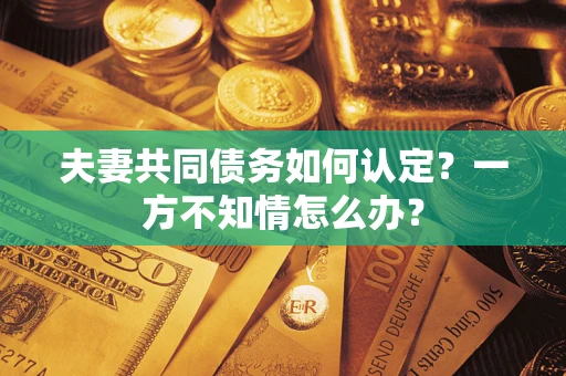 北京夫妻共同债务如何认定？一方不知情怎么办？