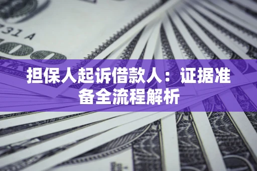 北京担保人起诉借款人：证据准备全流程解析